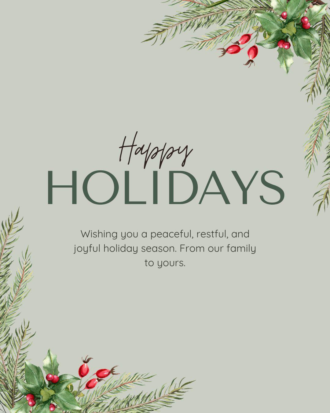 As we enter the holiday season, we wanted to pause and say thank you. Thank you for being part of our community, for trusting us to guide you on your journey toward balance and healing, and for inspiring us every single day. We’re deeply grateful for the opportunity to support your wellbeing—even in small ways.