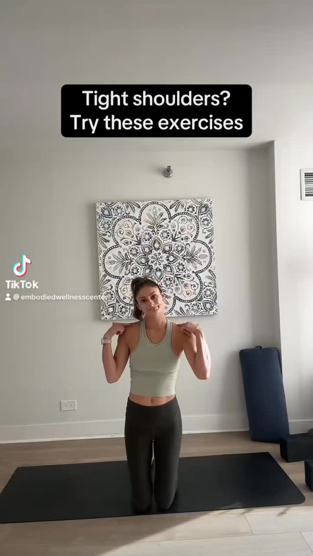 Tight shoulders from being hunched over your computer all day? Try these yoga poses to release tension, improve posture, and give your neck and shoulders a break.